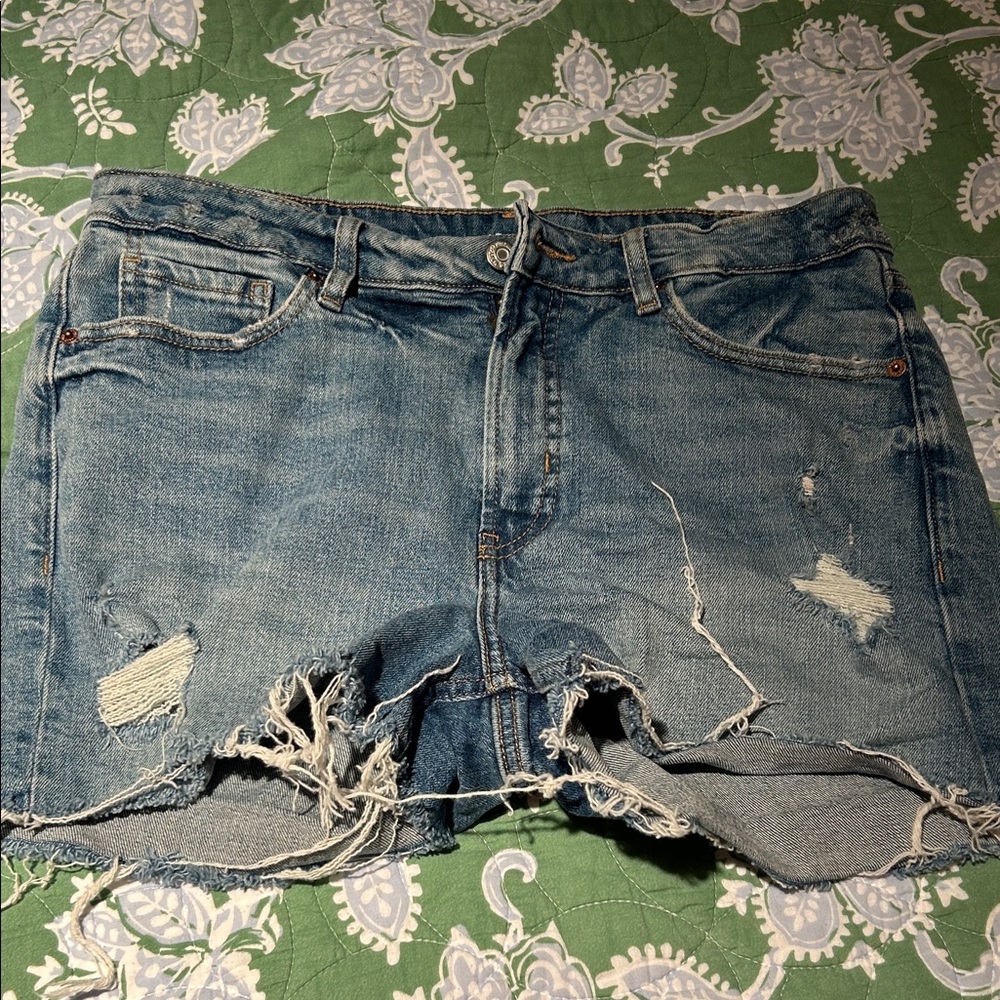 Old Navy Blue High-Rise O.G. Straight Jean Shorts